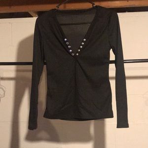 Long Sleeve Button Tee